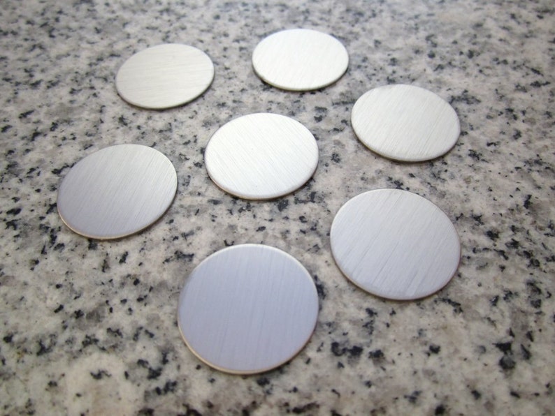 MAGNETIC 3/4 19MM Round Brushed Finish Disc Stamping Blanks Golf Marker, 22g Stainless Steel MR06 image 1