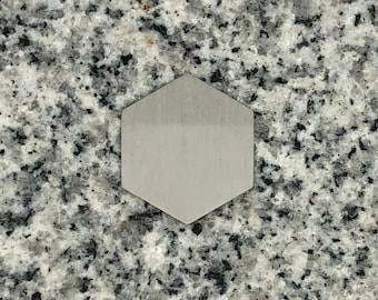 1'' (25.4mm) Laser Cut Hexagon Blank, 22g Stainless Steel - LHX08