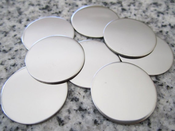  LASER CUT MAGNETIC 1 1/4'' Round Disc Stamping/Engraving  Blank