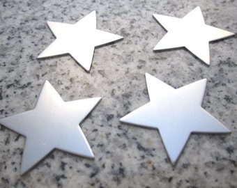 1 1/4" (32mm) 5 Point Star Stamping Blanks, 22g Stainless Steel - AWESOME Silver Alternative ST10