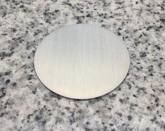 LASER CUT MAGNETIC 1 1/2'' (38mm) Round Disc Blank, 22g Stainless Steel - LMR12