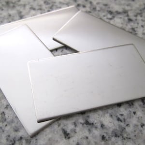 3/4&quot;x1 1/2&quot; (19MMx38MM) Rectangle Stamping Blanks, 22g Stainless Steel - AWESOME Silver Alternative RT06-12