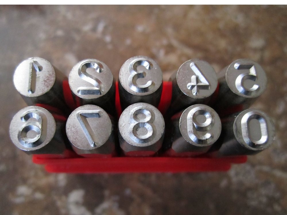 1/4 6mm Premium Quality Number Stamp Set Great for Etsy