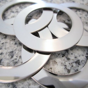 1 1/2&quot; (38MM) Round Washer Stamping Blanks, 22g Stainless Steel - AWESOME Silver Alternative RW12