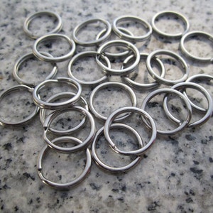 100 Qty. - 1/2&quot; (12mm) OD Stainless Steel Split Rings - SR-12