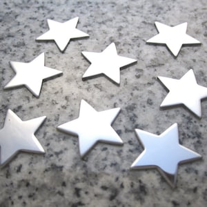 3/4" (18mm) 5 Point Star Stamping Blanks, 22g Stainless Steel - AWESOME Silver Alternative ST06