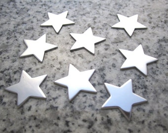 3/4" (18mm) 5 Point Star Stamping Blanks, 22g Stainless Steel - AWESOME Silver Alternative ST06