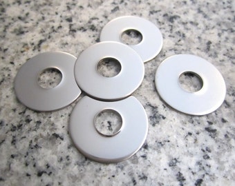 3/4" (19MM) Round Washer Stamping Blanks, 22g Acero Inoxidable - IMPRESIONANTE Alternativa de Plata RW06