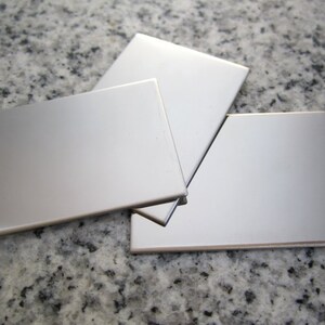 1&quot;x1 1/2&quot; (25MMx38MM) Rectangle Stamping Blanks, 22g Stainless Steel - AWESOME Silver Alternative RT08-12