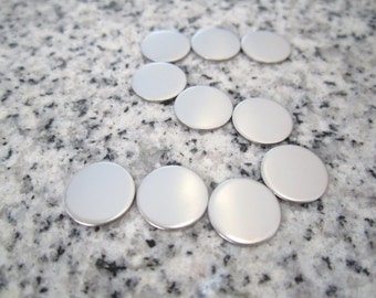 3/8" (10MM) Round Disc Stamping Blanks, 22g Stainless Steel - AWESOME Silver Alternative R03