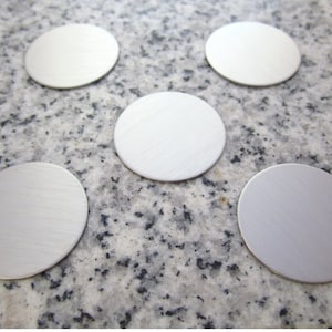 MAGNETIC 7/8&quot; (22MM) Round Brushed Finish Disc Stamping Blanks Golf Marker, 22g Stainless Steel - MR07