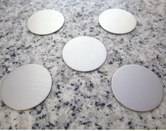 MAGNETIC 7/8" (22MM) Round Brushed Finish Disc Stamping Blanks Golf Marker, 22g Stainless Steel - MR07