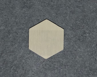 Select Size Laser Cut Hexagon Blank, 22g Stainless Steel - LHXSS