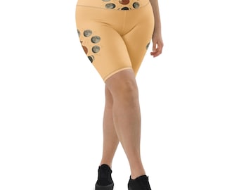 High-Waisted Biker Shorts: Recycled Polyester Blend, Phone Pocket