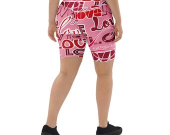 High-Waisted Biker Shorts: Recycled Polyester Blend, Phone Pocket