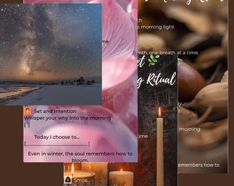 Morning Ritual Tracker for Moms 5-Minute Self-Care Printable & Phone Wallpaper  Seasonal Affirmation Bundle