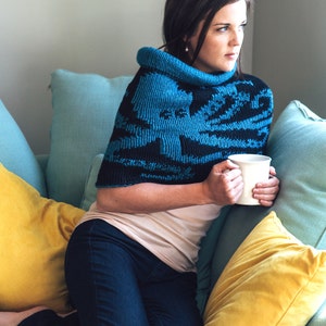 Knitting Pattern for Double Knit Kraken Cowl image 1