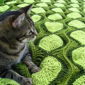 Crochet Pattern for Ebb and Flow Retro Afghan / Throw