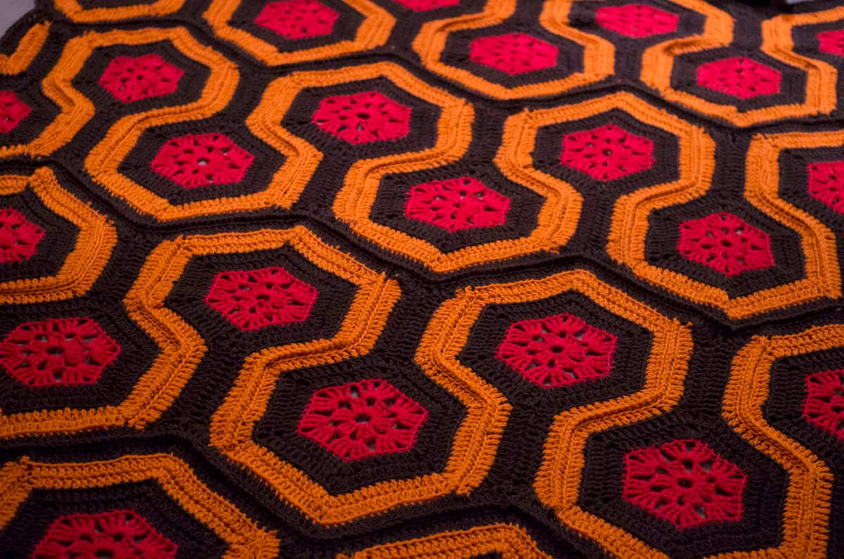 Crochet Pattern — the Shining Blanket, Geometric Throw Afghan