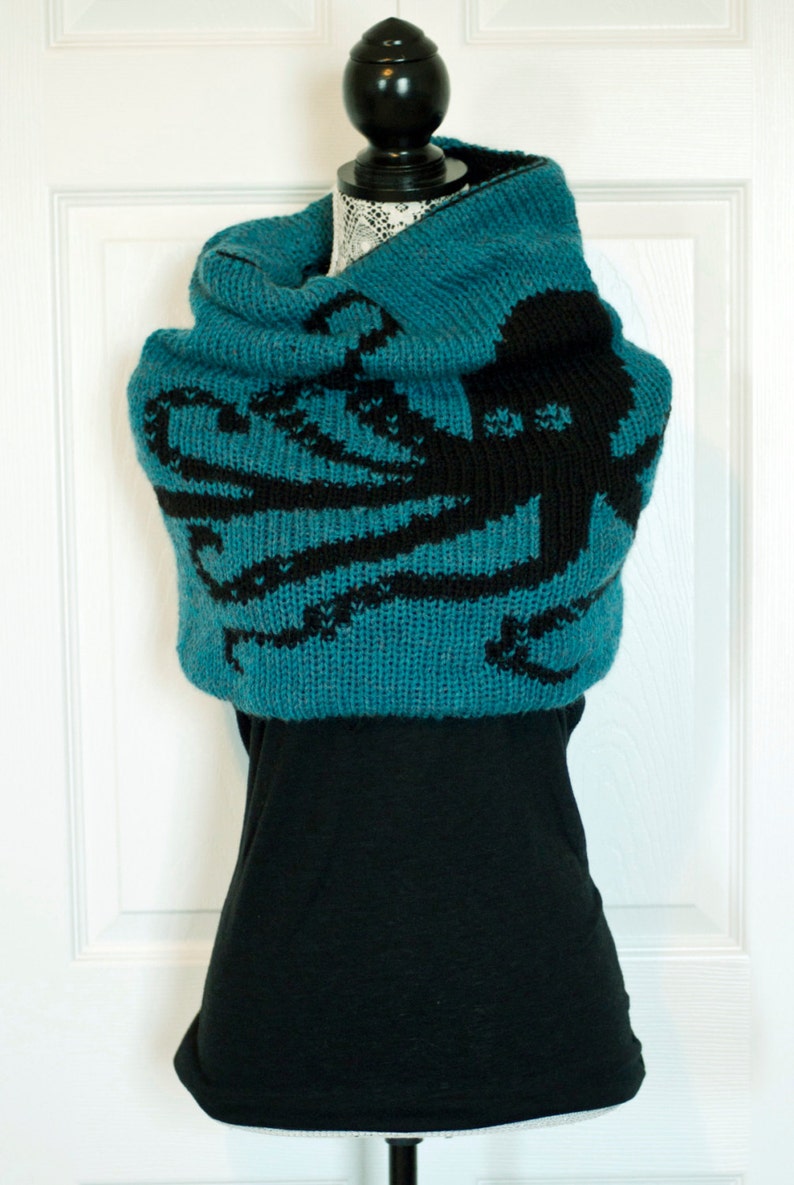 Knitting Pattern for Double Knit Kraken Cowl image 5