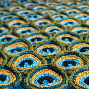 Peacock Pretty Blanket / Afghan / Throw Crochet Pattern imagem 1