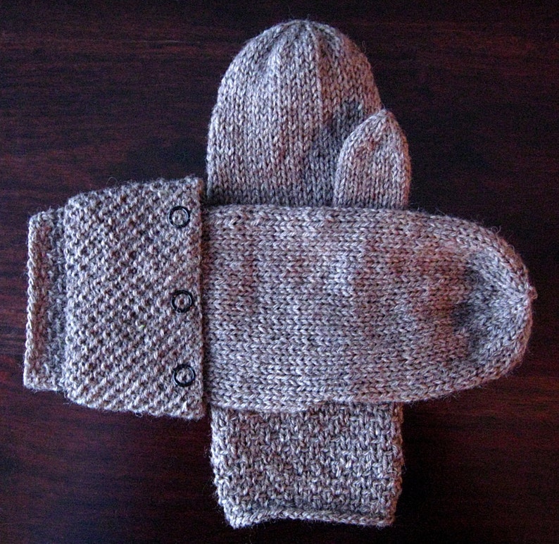Knitting Pattern for Mittens With Snap-on Coffee Sleeve - Etsy