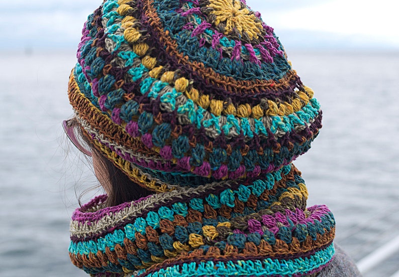 CROCHET PATTERN for Mandala Hat and Cowl Set image 4