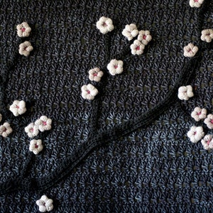 CROCHET PATTERN for Cherry Blossom Throw image 2