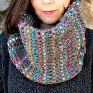 Knitting Pattern for Easy Dunkelbunt Cowl