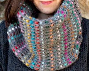 Knitting Pattern for Easy Dunkelbunt Cowl