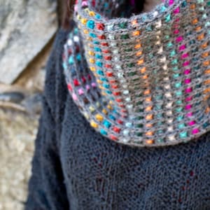 Knitting Pattern for Easy Dunkelbunt Cowl image 2