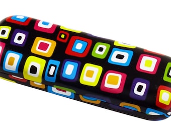 Retro Geometric Eyeglasses Case – Hard Shell Sunglasses Protector