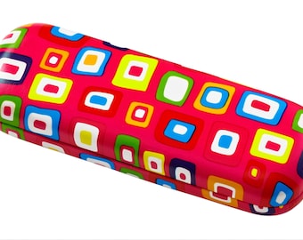 Retro Geometric Eyeglasses Case – Hard Shell Sunglasses Protector