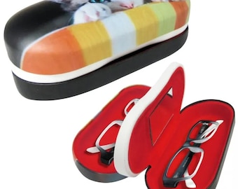 Eyeglasses Case with Mirror – Hard Shell Travel Glasses Holder