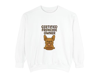 French Bulldog Sweatshirt, Dog Lover Gift, Unisex Cotton Blend Jumper