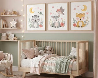 Safari Theme Kids Wall Art | Animal Prints (Digital Download)