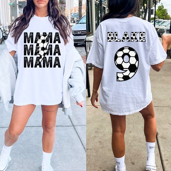 Custom Soccer Mom Shirt, Mom Soccer Tee, Mama Soccer Shirt, Soccer Season Shirt, Sports Mom Tee, Soccer player shirt, kid ball game day