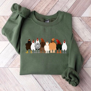 Chicken Sweatshirt, Funny Chicken Shirt, Women Chicken Sweatshirt, Love Chicken coop shirt, Animal Sweatshirt, Farmer Farm Hoodie