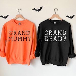 Halloween Couple Costume Sweatshirts, Matching Halloween Family shirt, Toddler Costume, Kid Halloween Shirt, grandma group halloween