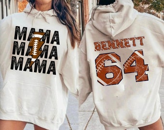 Football Mom shirt, Mom Football Sweatshirt, Football Mama Shirt, Gift for Football Mom, Mom Football Hoodie, personalized Football jersey