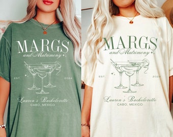 Margs and Matrimony final fiesta bachelorette party shirt, Custom Mexico Bachelorette Tee, Personalized Bride Gift, Bach Bridesmaid favor