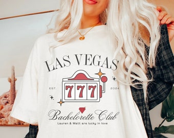 Las Vegas Bachelorette Shirt - The Bach Club, Custom Bride Tee, Bridal Party Shirt, Retro Casino Theme, Bachelorette Party Favor