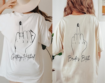 Custom Bachelorette Party Ring Finger Shirt, Funny Bachelorette favor, Shirt for Bridesmaid, Matching Bridal Party Tee, Gift for bride to be