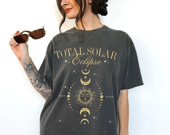 Total Solar Eclipse Shirt - Path of Totality, Countdown to Totality Celestial Shirt, Astronomy Sun Tee, Solar System Comfort Colors Top
