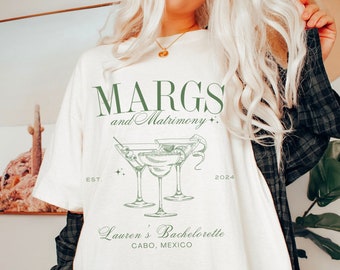Margs and Matrimony final fiesta bachelorette party shirt, Custom Beach Bachelorette Tee, Personalized Bride Gift, Bridesmaid Bach favor