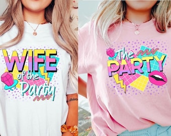 Bride bachelorette outfit, beach bachelorette party, Retro Bach wife of the Party Shirt, 90's bachelorette party shirt for the Bride