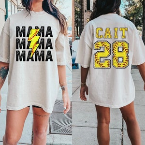 Custom Softball Mom Shirt, Mom Softball Tee, Softball Top for Mom, Softball Season Shirt, Sports Mom Tee, Softball Game Shirt image 3