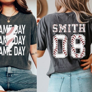Personalized Baseball Mom Shirt Custom Game Day Mom Baseball - Etsy