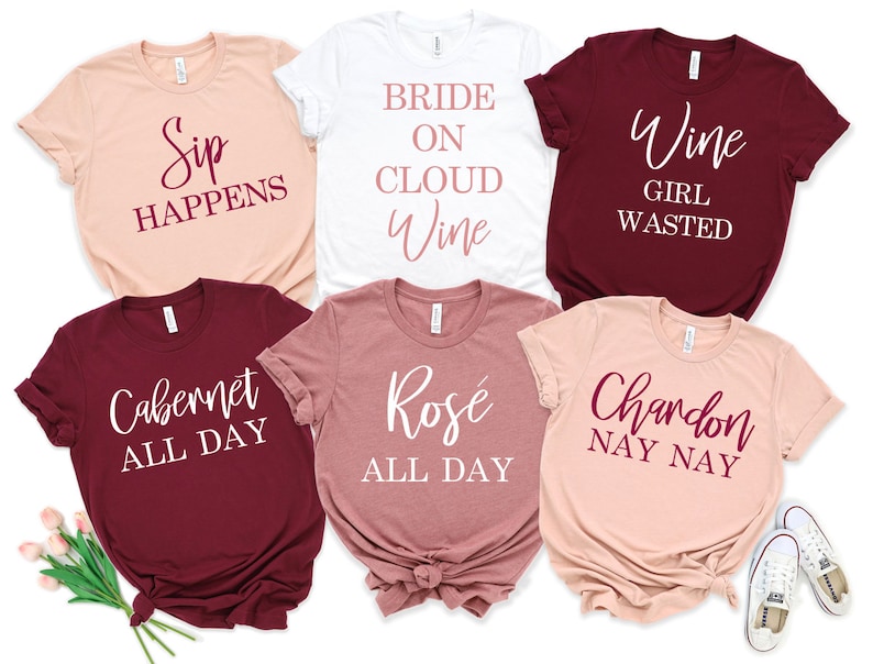 Wine Bachelorette Party Shirts, Wine Bachelorette, Bridal Party Shirts, Bridesmaid Shirts, Wine Tasting Shirts, Napa, Wine Party Shirts image 4