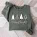 Christmas Tree Sweatshirt, Merry & Bright Shirt, Christmas Shirts for Women, Christmas Crewneck pullover Sweater, cute Winter Holiday Tees 